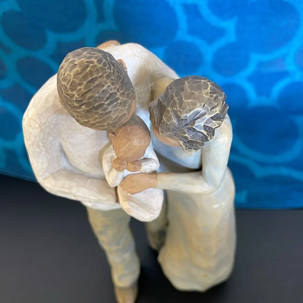 Family Figurine with Baby Willow tree 2013 “We are Three”